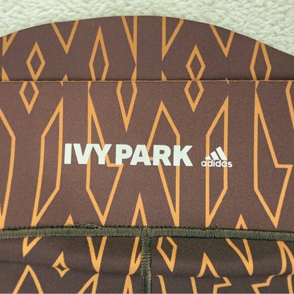 Adidas x Ivy Park Women's Size Large Monogram Sheer Panel Tights/Leggings - Picture 4 of 10